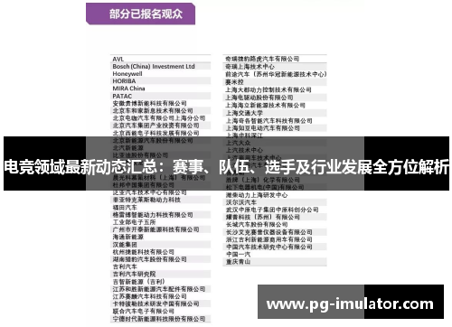 电竞领域最新动态汇总：赛事、队伍、选手及行业发展全方位解析
